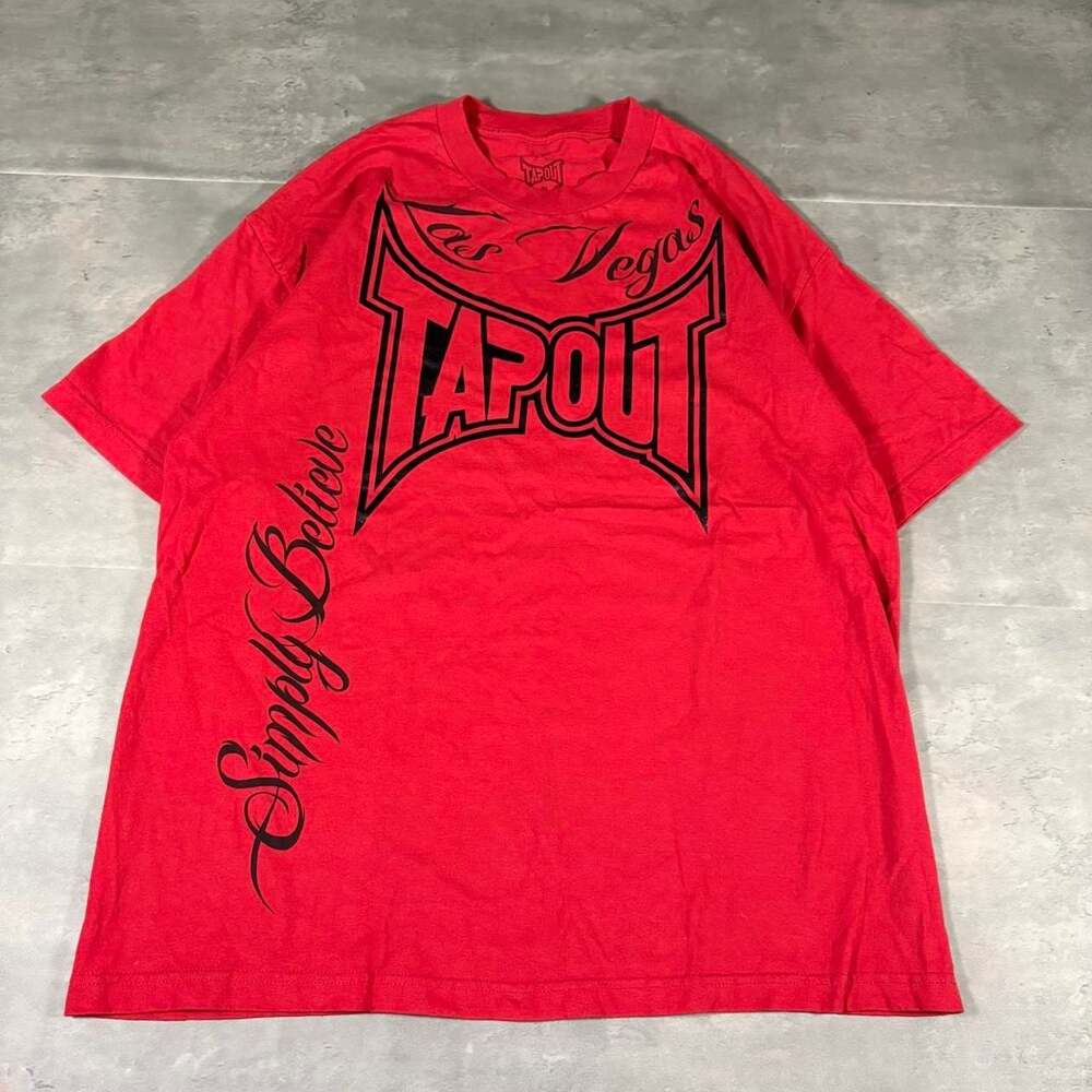 Tapout Las Vegas Simply Believe Graphic T-Shirt Red XL